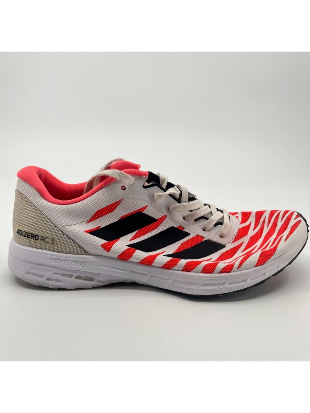 Adidas Adizero RC 3 Mens Size 7 White Orange Athletic Running Shoes Sneakers